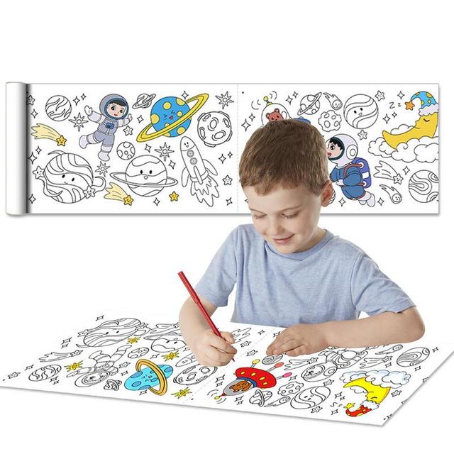 Childrens Drawing Roll Waterproof Scroll Coloring Drawing Paper